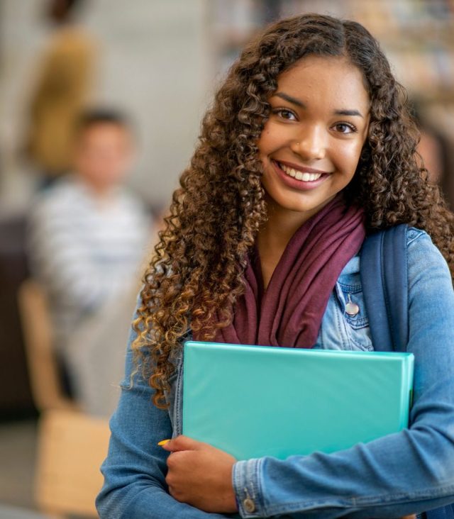 Happy student